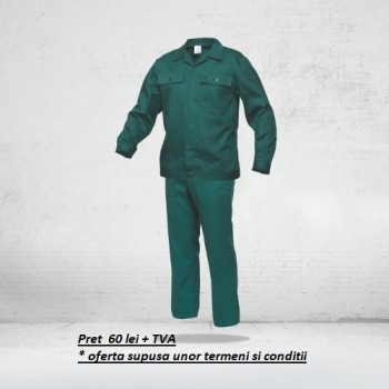 Salopeta De Lucru ( Set Pantalon Talie + Jacheta ) COMANDA SPECIALA - VERDE